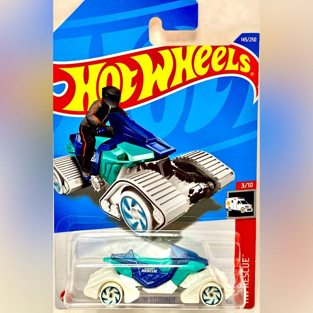 ✅ 🚗 4/$20 🚗 NEW 2023 MATTEL HOT WHEELS 3/10 HW RESCUE SNOW STORMER  #145/250